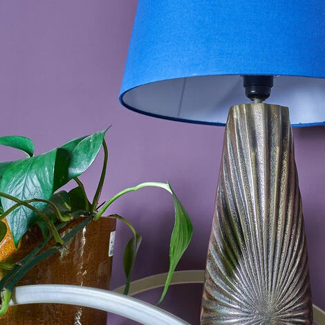 MINISUN Antique Brass Vase Design Table Lamp with Large Tapered Shade - Navy Blue MINISUN Antique Brass Vase Design Table Lamp With Large Tapered Shade - Navy Blue -MINISUN Shop 49239901 3