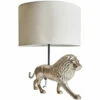 MINISUN Brass Lion Design Table Lamp With Fabric Lampshade - Beige 1 MINISUN Brass Lion Design Table Lamp With Fabric Lampshade - Beige -MINISUN Shop 49239917 1
