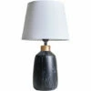 MINISUN Black Marble Effect Table Lamp With Tapered Lampshade - White 1 MINISUN Black Marble Effect Table Lamp With Tapered Lampshade - White -MINISUN Shop 50149674 1