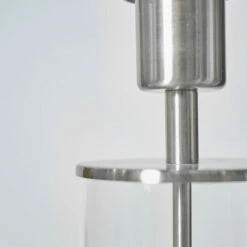 MINISUN Clear Tube Design Table Lamp Base - Brushed Chrome -MINISUN Shop 50208428 3