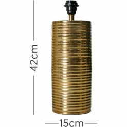 MINISUN Modern Gold Metal Combed Table Lamp Base -MINISUN Shop 50986889 4