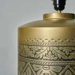 MINISUN Gold Floral Patterned Table Lamp Base -MINISUN Shop 50986943 3