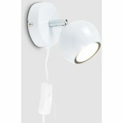 MINISUN Mini Retro Single White Plug In Spotlight -MINISUN Shop 50986944 2