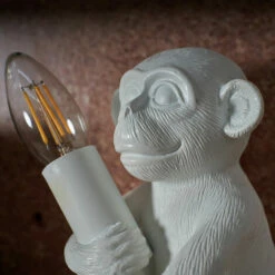 MINISUN White Baby Monkey Table Lamp -MINISUN Shop 50986952 3