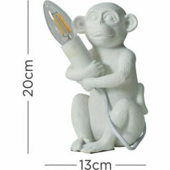 MINISUN White Baby Monkey Table Lamp -MINISUN Shop 50986952 4