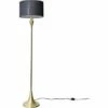 MINISUN Matt Gold Spindle Floor Lamp Light With Fabric Lampshade - Black -MINISUN Shop 51590065 1