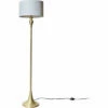 MINISUN Matt Gold Spindle Floor Lamp Light With Fabric Lampshade - White -MINISUN Shop 51602691 1
