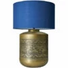 MINISUN Gold Floral Table Lamp With Large Lampshade 1 MINISUN Gold Floral Table Lamp With Large Lampshade -MINISUN Shop 52722272 1