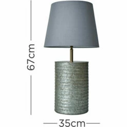 MINISUN Zinc Metal Barrel Table Lamp With Large Lampshade -MINISUN Shop 52722279 4