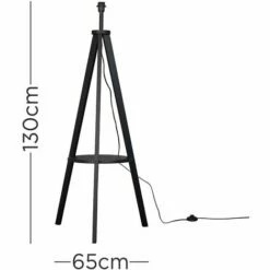 MINISUN Morrigan Wooden Tripod Floor Lamp Base - Black 5 MINISUN Morrigan Wooden Tripod Floor Lamp Base - Black -MINISUN Shop 52867359 4