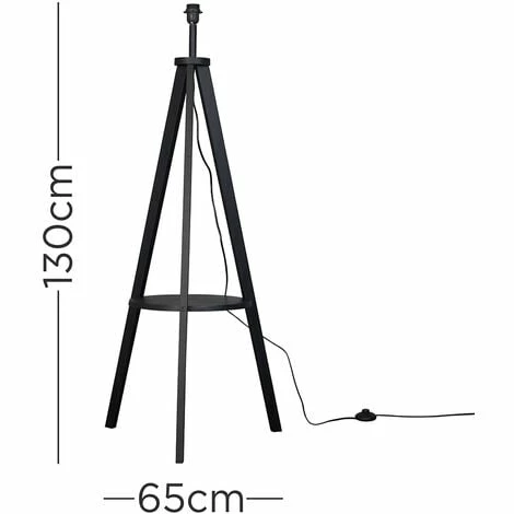 MINISUN Morrigan Wooden Tripod Floor Lamp Base - Black MINISUN Morrigan Wooden Tripod Floor Lamp Base - Black -MINISUN Shop 52867359 4