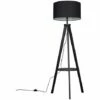 MINISUN Morrigan Tripod Shelf Floor Lamp In Black With Large Reni Shade - Black - No Bulb -MINISUN Shop 52867362 1