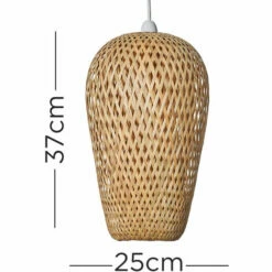 MINISUN Natural Bamboo Wicker Easy Fit Ceiling Lampshade -MINISUN Shop 53813054 4