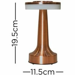 MINISUN Rechargeable Battery Operated Touch Table Lamp - Copper -MINISUN Shop 54026362 4