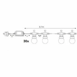 MINISUN 20 X Multicoloured Garden Festoon Chain String Lights 5 MINISUN 20 X Multicoloured Garden Festoon Chain String Lights -MINISUN Shop 54026366 4