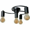 MINISUN Matt Black Semi Flush Swirl Ceiling Light 1 MINISUN Matt Black Semi Flush Swirl Ceiling Light -MINISUN Shop 54847706 1