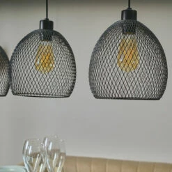 MINISUN 3 Way Over Table Ceiling Light Fitting With Mesh Lampshades 4 MINISUN 3 Way Over Table Ceiling Light Fitting With Mesh Lampshades -MINISUN Shop 54847714 3