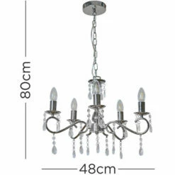 MINISUN 5 Way Jewelled Chandelier Ceiling Light Fitting -MINISUN Shop 55027995 4