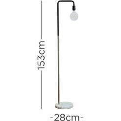 MINISUN Black & Brushed Chrome Floor Lamp + Large LED Word Bulb -MINISUN Shop 60155138 4