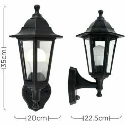 MINISUN Traditional Outdoor Security PIR Motion Sensor IP44 Rated Wall Light Lantern - Black 5 MINISUN Traditional Outdoor Security PIR Motion Sensor IP44 Rated Wall Light Lantern - Black -MINISUN Shop 8687133 4