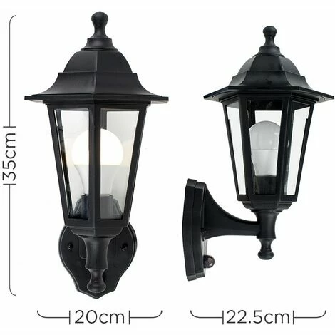 MINISUN Traditional Outdoor Security PIR Motion Sensor IP44 Rated Wall Light Lantern - Black MINISUN Traditional Outdoor Security PIR Motion Sensor IP44 Rated Wall Light Lantern - Black -MINISUN Shop 8687133 4