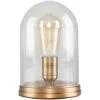 MINISUN Aged Brass Effect Metal Base Table Lamp Clear Glass Domed Shade - No Bulb -MINISUN Shop 8743067 1