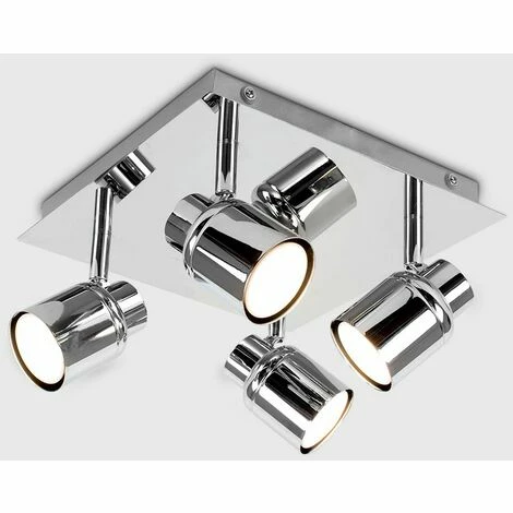 MINISUN Square Plate Adjustable IP44 Bathroom 4 Way Ceiling Spotlight + GU10 LED Bulbs - No Bulbs MINISUN Square Plate Adjustable IP44 Bathroom 4 Way Ceiling Spotlight + GU10 LED Bulbs - No Bulbs -MINISUN Shop 8743075 2
