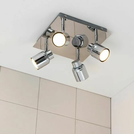 MINISUN Square Plate Adjustable IP44 Bathroom 4 Way Ceiling Spotlight + GU10 LED Bulbs - No Bulbs MINISUN Square Plate Adjustable IP44 Bathroom 4 Way Ceiling Spotlight + GU10 LED Bulbs - No Bulbs -MINISUN Shop 8743075 3