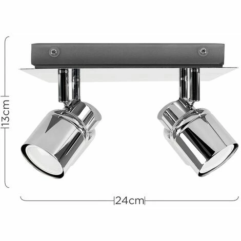 MINISUN Square Plate Adjustable IP44 Bathroom 4 Way Ceiling Spotlight + GU10 LED Bulbs - No Bulbs MINISUN Square Plate Adjustable IP44 Bathroom 4 Way Ceiling Spotlight + GU10 LED Bulbs - No Bulbs -MINISUN Shop 8743075 4