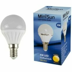MINISUN 4W SES E14 LED Golfball Bulb In Warm White - Single