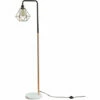 MINISUN Industrial Copper Floor Lamp Metal Geometric Lampshade Solid Marble Base - Copper -MINISUN Shop 8743153 1