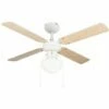 MINISUN White 42" Ceiling Fan + Light & Beech / White Reversible Blades + Remote Control 2 MINISUN White 42" Ceiling Fan + Light & Beech / White Reversible Blades + Remote Control -MINISUN Shop 8743189 1
