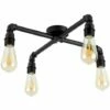 MINISUN Industrial Matt Black 4 Way Over Table Ceiling Light 2 MINISUN Industrial Matt Black 4 Way Over Table Ceiling Light -MINISUN Shop 8743208 1