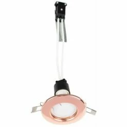 MINISUN 10 X GU10 Ceiling Fittings Copper Finish + Warm White LED Bulbs -