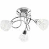 MINISUN 3 Way Chrome Flush Arm Ceiling Light - Cross Over 2 MINISUN 3 Way Chrome Flush Arm Ceiling Light - Cross Over -MINISUN Shop 8743343 1