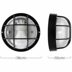 MINISUN IP44 Round Black Outdoor Garden Security Bulkhead Wall Light Lights New 5 MINISUN IP44 Round Black Outdoor Garden Security Bulkhead Wall Light Lights New -MINISUN Shop 8743348 4