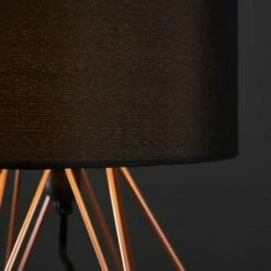 MINISUN 2 X Metal Basket Cage Table Lamps + 4W LED Golfball Bulbs - Copper & Black -MINISUN Shop 8743362 3