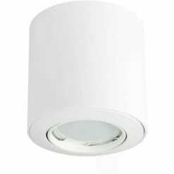 MINISUN GU10 Tiltable Surface Mounted Ceiling Spotlight Downlight - Gloss White
