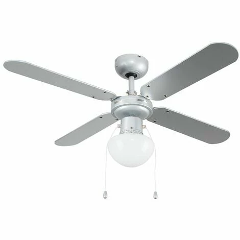 MINISUN 42" 4 Blade Ceiling Fan Grey Metal Frosted Glass Light Shades - No Bulb MINISUN 42" 4 Blade Ceiling Fan Grey Metal Frosted Glass Light Shades - No Bulb -MINISUN Shop 8743614 1