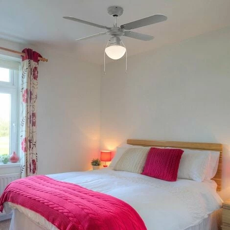 MINISUN 42" 4 Blade Ceiling Fan Grey Metal Frosted Glass Light Shades - No Bulb MINISUN 42" 4 Blade Ceiling Fan Grey Metal Frosted Glass Light Shades - No Bulb -MINISUN Shop 8743614 3