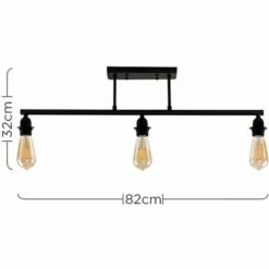 MINISUN Industrial 3 Way Bar Ceiling Light - No Bulbs -MINISUN Shop 8743690 4