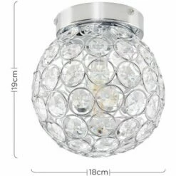MINISUN 3 Way Bathroom Ceiling Light Fitting With Acrylic Jewels - No Bulbs -MINISUN Shop 8743710 4