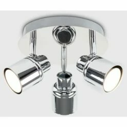 MINISUN 2 X 3 Way Round Plate Ceiling Spotlight - Chrome -MINISUN Shop 8743766 2