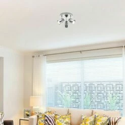 MINISUN 2 X 3 Way Round Plate Ceiling Spotlight - Chrome -MINISUN Shop 8743766 3