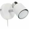 MINISUN Adjustable Ceiling Wall Spotlight With Plug, Cable & Switch + GU10 LED Bulb - White -MINISUN Shop 8743812 1