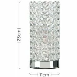 MINISUN Modern Touch Table Lamp 23cm Crystal Dimmer Chrome Bedside Table Lamp - No Bulb -MINISUN Shop 8743819 4