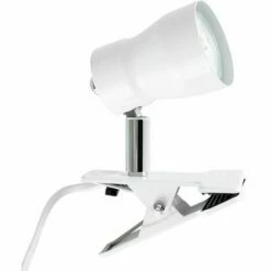 MINISUN Daylight LED Clamp On Desk Lamp Spotlight In A White Finish