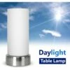 MINISUN Chrome Bedside Table Lamp + White Glass Shade + 4W LED Candle Bulb - Warm White -MINISUN Shop 8743883 1