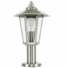 MINISUN Silver Stainless Steel Outdoor Lamp Post Top Light IP44 + 6W LED GLS Bulb - Warm White 2 MINISUN Silver Stainless Steel Outdoor Lamp Post Top Light IP44 + 6W LED GLS Bulb - Warm White -MINISUN Shop 8743891 1