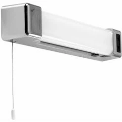 MINISUN 6W LED Bathroom Wall Light With Shaver Socket & Pull Switch - Chrome